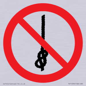 P030 Prohibition: Do not tie knots in rope